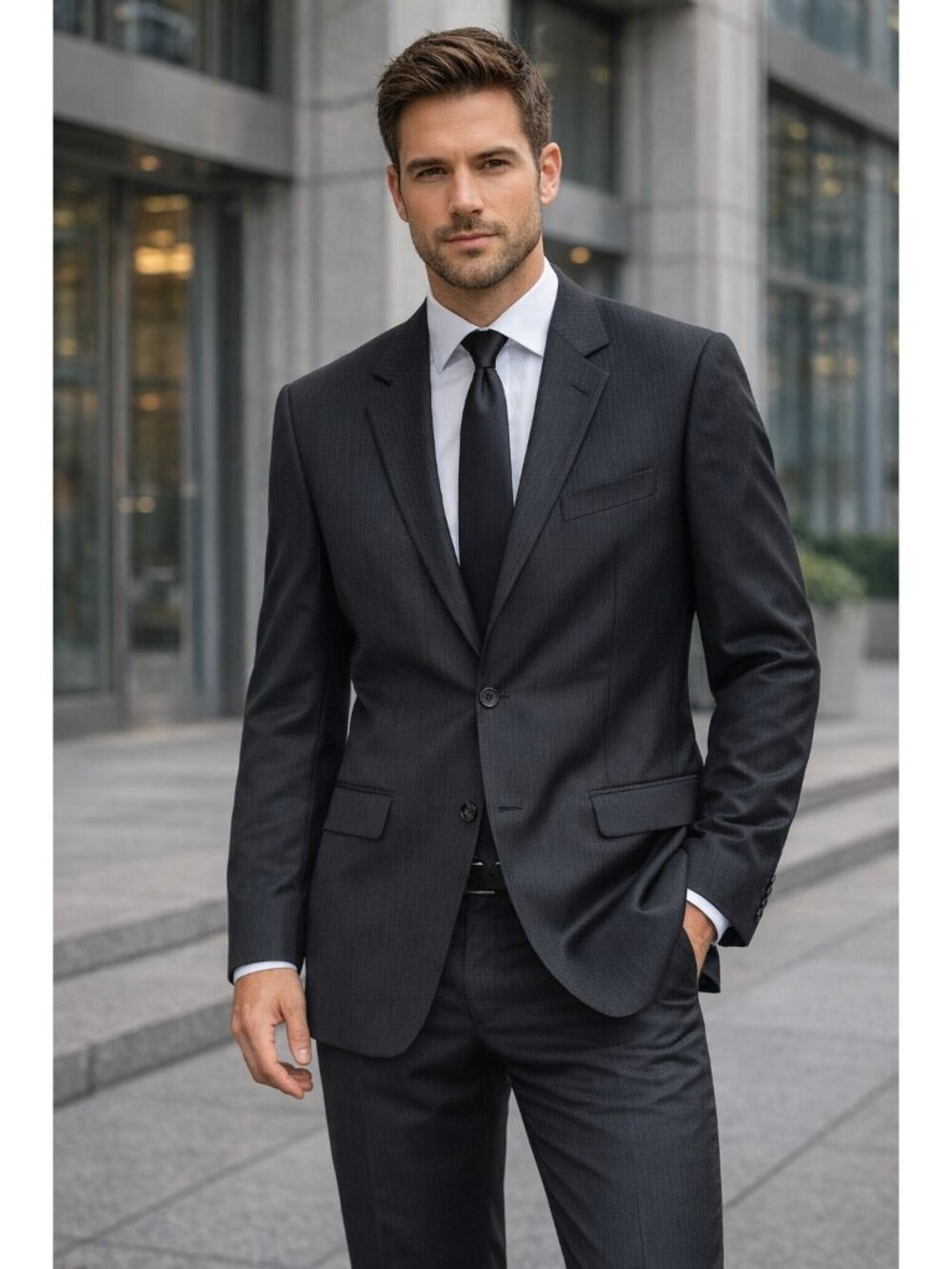 Dolce & Gabbana Black Pinstripe Wool Jacket 42L Made In Italy Lined Two-Button